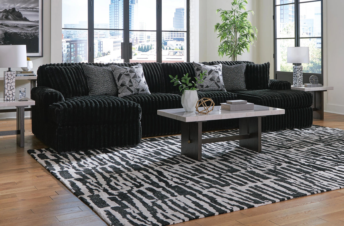 Midnight-Madness Sectional with Chaise