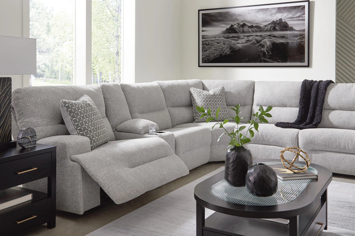 Acklen Place Power Sectional Reclining Sofa with Storage Console