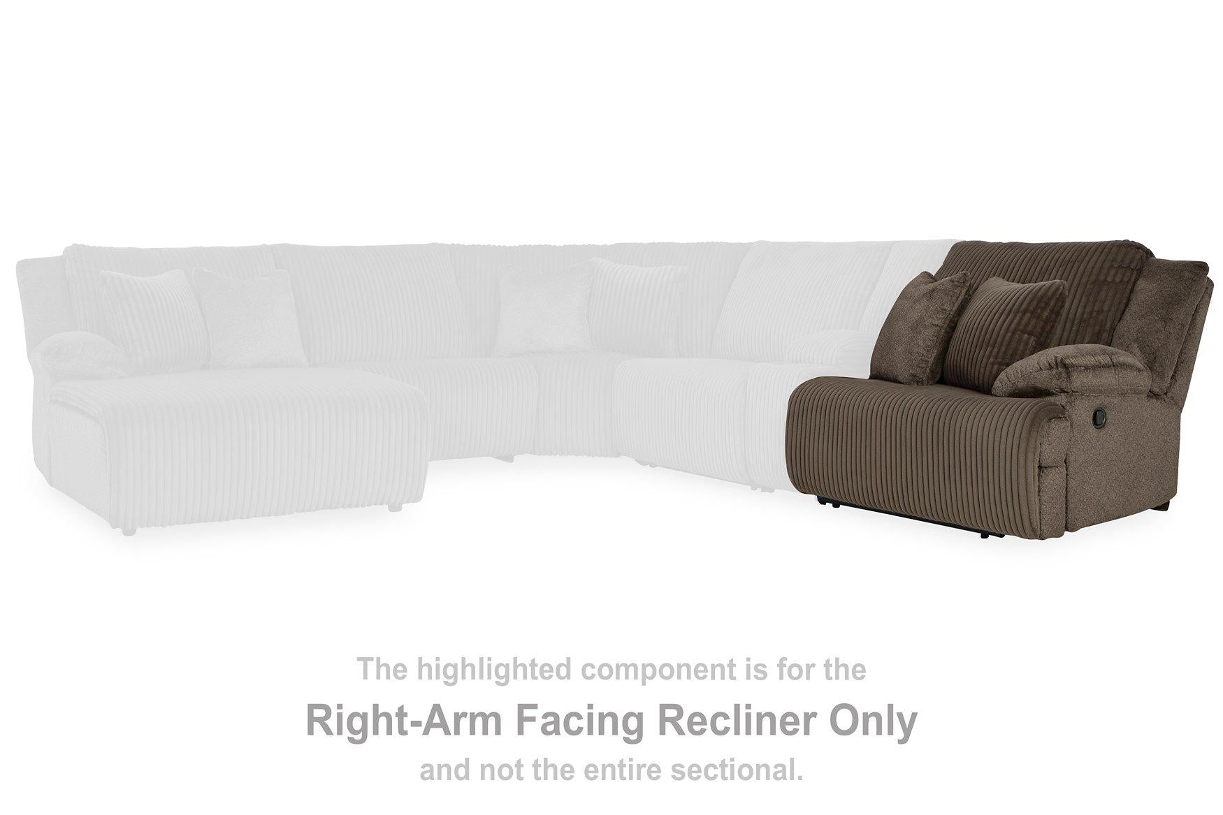 Top Tier Reclining Sectional with Chaise